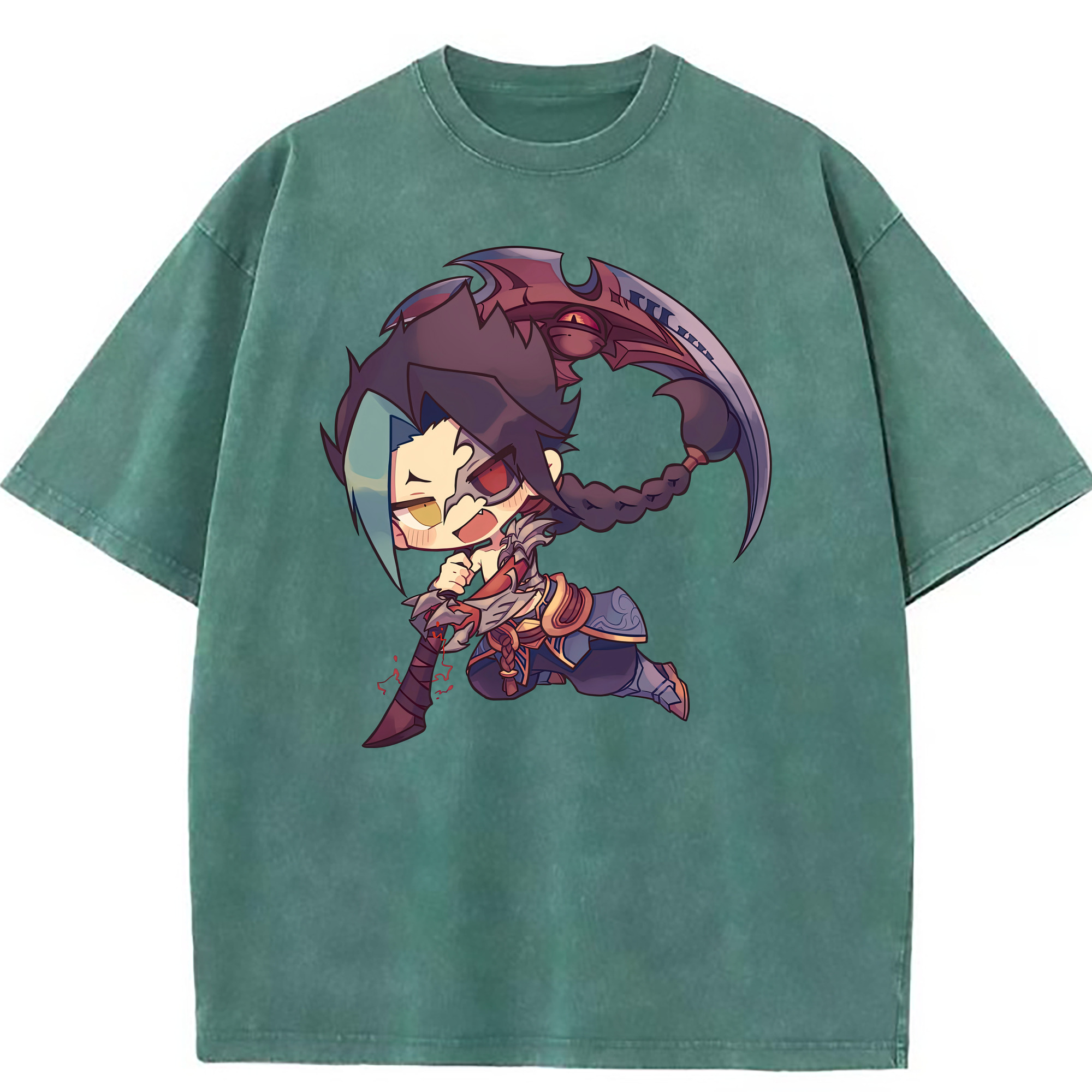 （画像用） リーグ・オブ・レジェンド League of Legends LOL 綿100% ヴィンテージ風 半袖Tシャツ（フロントプリント）